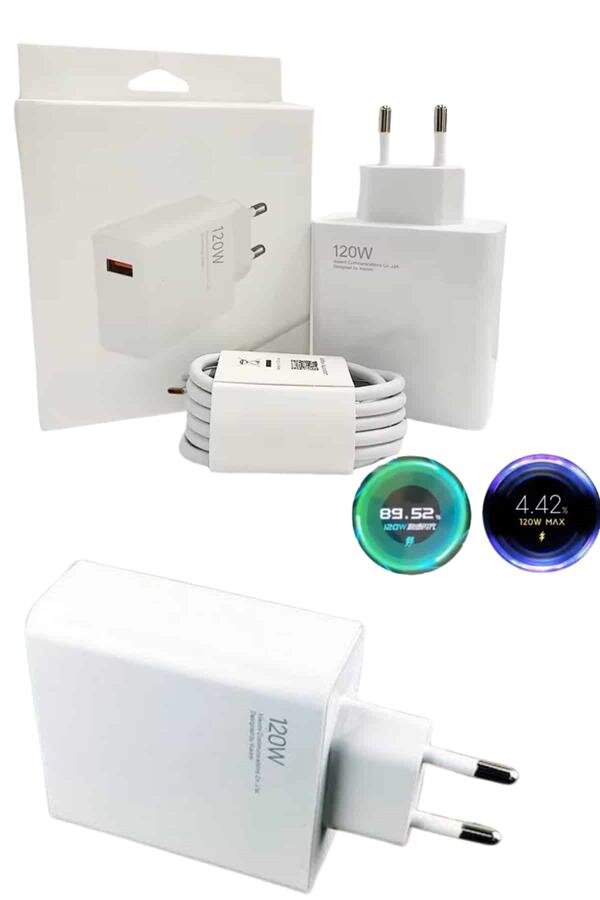 120 Watt Turbo Hızlı Şarj Aleti Seti Hızlı Şarj Adaptörü Beyaz 1 120 Watt Turbo Hızlı Şarj Aleti Seti Hızlı Şarj Adaptörü Beyaz