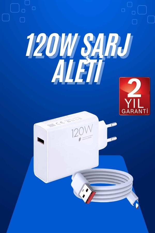 120 Watt Turbo Hızlı Şarj Aleti Seti Hızlı Şarj Adaptörü Beyaz 2 120 Watt Turbo Hızlı Şarj Aleti Seti Hızlı Şarj Adaptörü Beyaz - Görsel 2