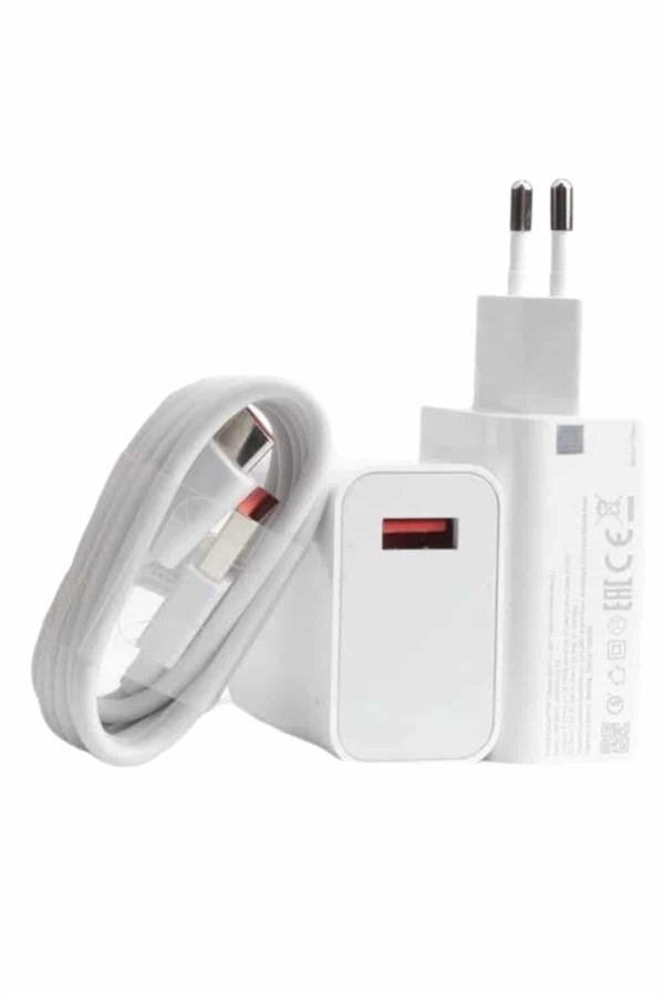 Beyaz Ultra Plus Hızlı Şarj Seti Şarj Adaptörü ve Kablosu 67W 1 Beyaz Ultra Plus Hızlı Şarj Seti Şarj Adaptörü ve Kablosu 67W