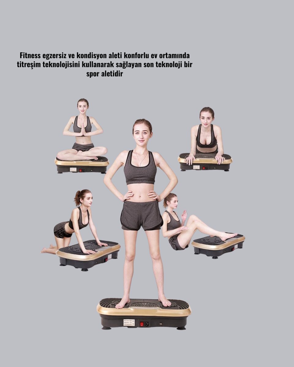 Titreşimli Egzersiz Platformu Evde Fitness ve Kas Güçlendirme 2 Titreşimli Egzersiz Platformu Evde Fitness ve Kas Güçlendirme - Görsel 2