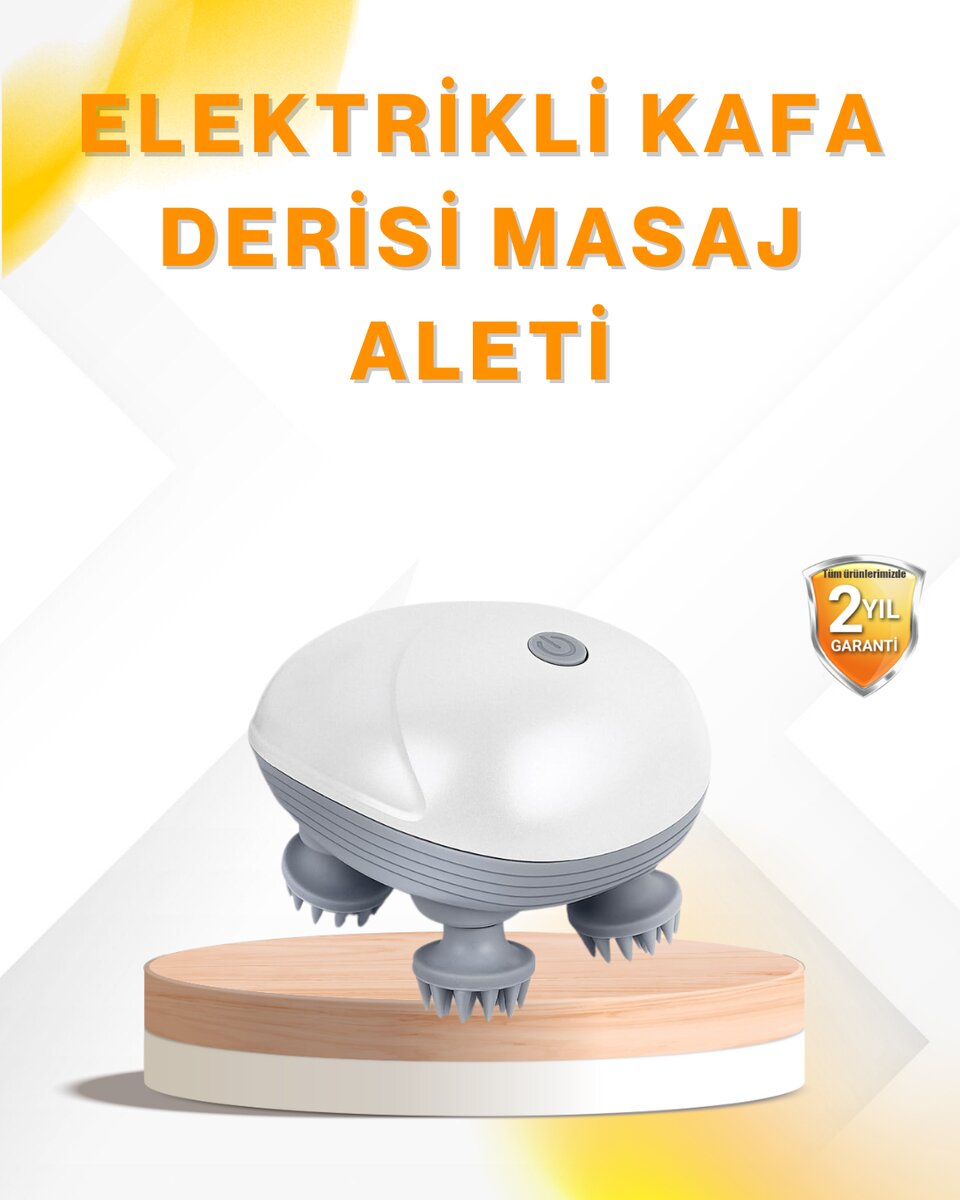 Şarjlı Kafa Masaj Aleti 3 Hız Ayarlı Derin Masaj 1 Şarjlı Kafa Masaj Aleti 3 Hız Ayarlı Derin Masaj
