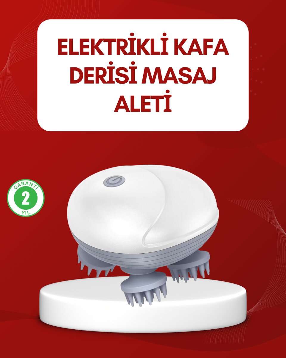 Su Geçirmez Elektrikli Kafa Masaj Cihazı IPX7 1 Su Geçirmez Elektrikli Kafa Masaj Cihazı IPX7