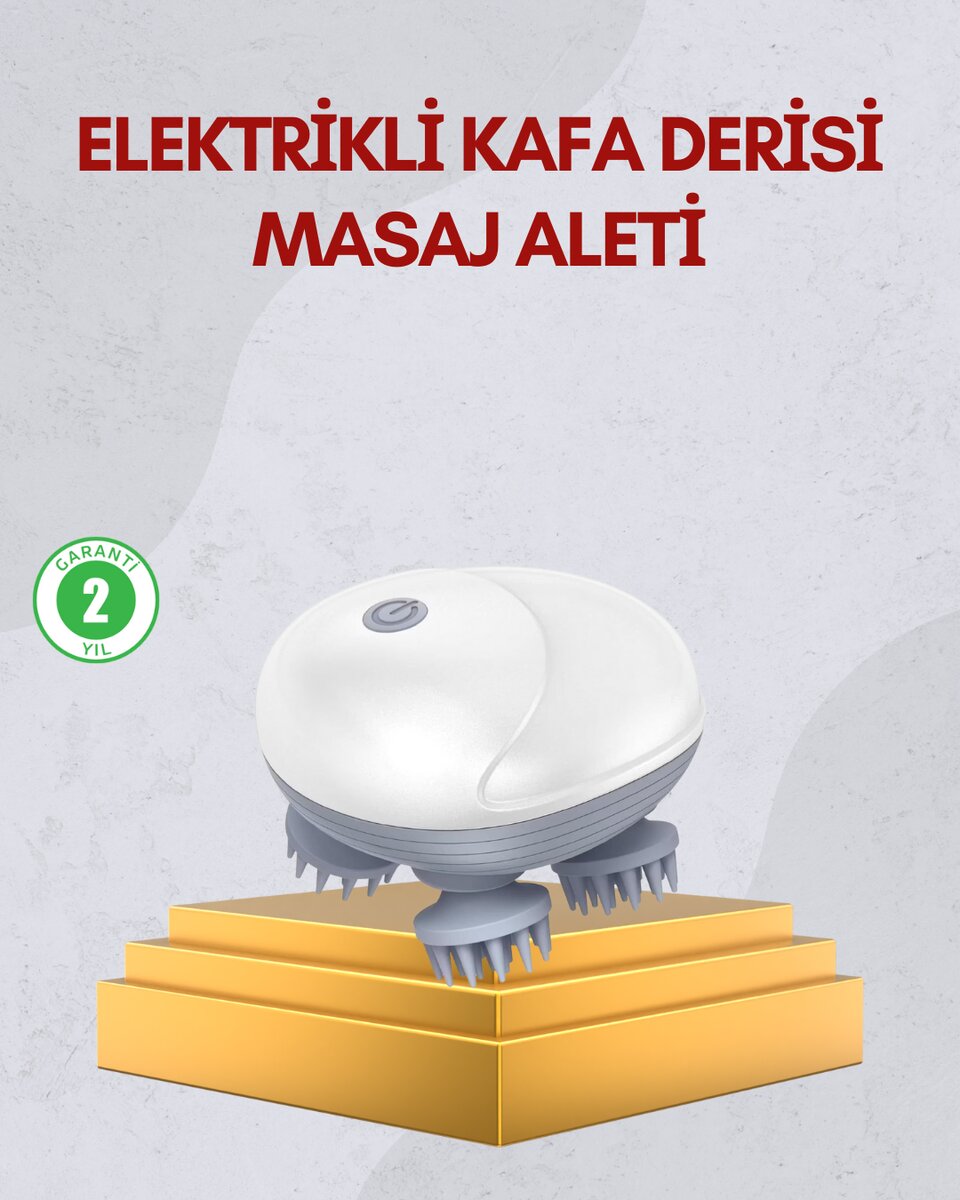 Kablosuz Kafa ve Vücut Masaj Aleti Taşınabilir Tasarım 1 Kablosuz Kafa ve Vücut Masaj Aleti Taşınabilir Tasarım