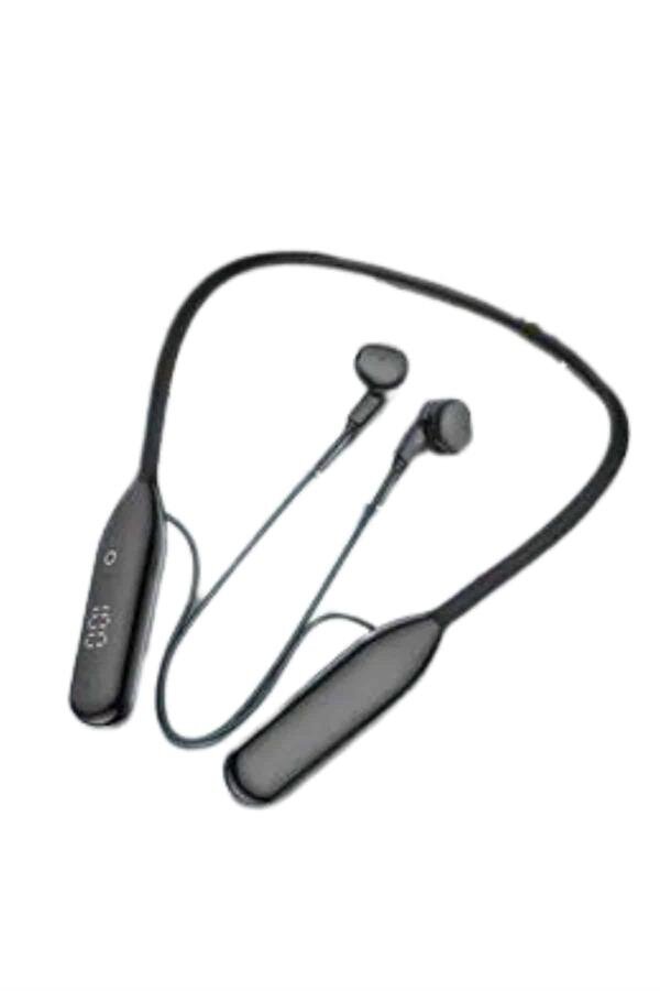 100 Saat Kablolu Boyun Askılı Dijital Göstergeli Bluetooth Kulaklık 4 100 Saat Kablolu Boyun Askılı Dijital Göstergeli Bluetooth Kulaklık - Görsel 4