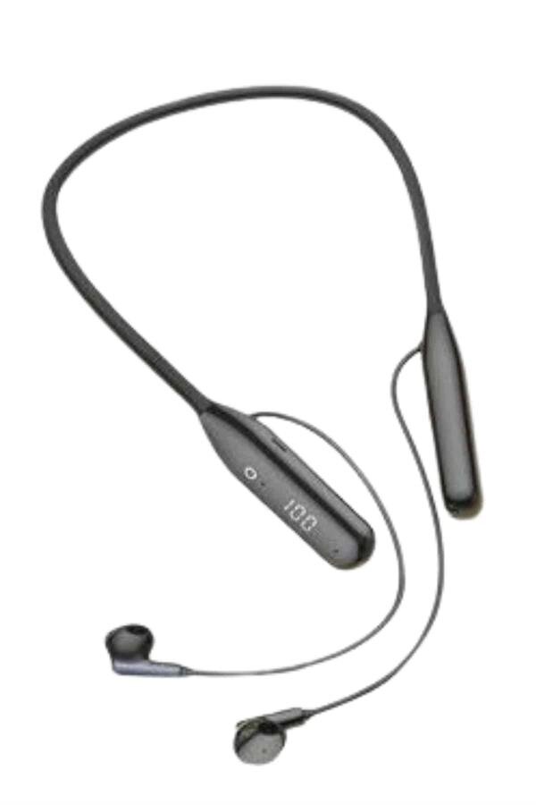 100 Saat Kablolu Boyun Askılı Dijital Göstergeli Bluetooth Kulaklık 3 100 Saat Kablolu Boyun Askılı Dijital Göstergeli Bluetooth Kulaklık - Görsel 3