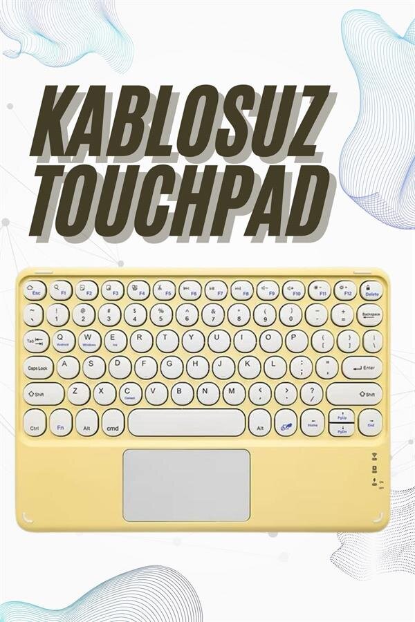 Bluetooth Touchpad Klavye 10.9 inch Kablosuz Wifi Q Klavye Slim 2 Bluetooth Touchpad Klavye 10.9 inch Kablosuz Wifi Q Klavye Slim - Görsel 2