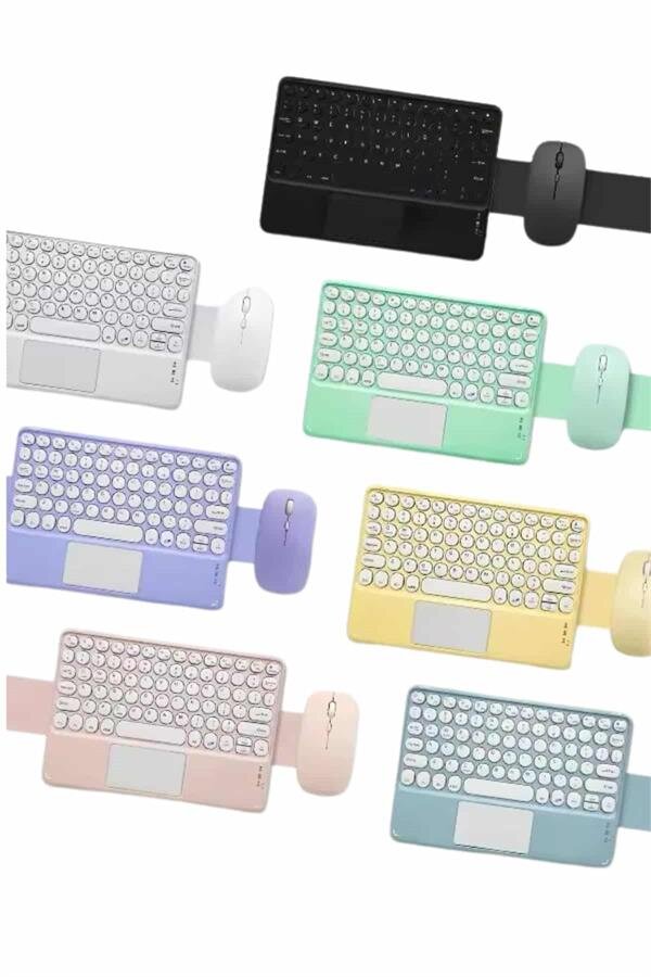 Bluetooth Touchpad Klavye Ultra İnce Taşınabilir Q Klavye 1 Bluetooth Touchpad Klavye Ultra İnce Taşınabilir Q Klavye