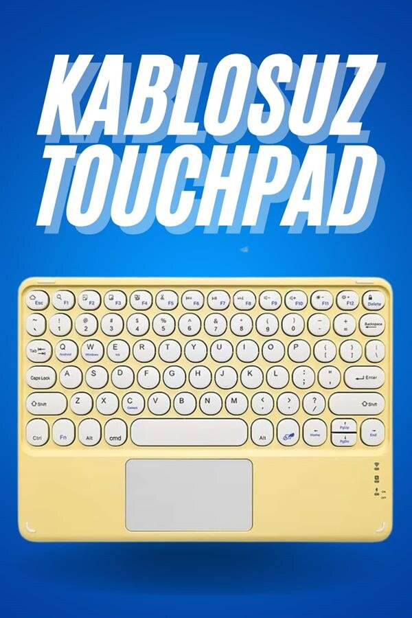Bluetooth Touchpad Klavye Ultra İnce Taşınabilir Q Klavye 2 Bluetooth Touchpad Klavye Ultra İnce Taşınabilir Q Klavye - Görsel 2