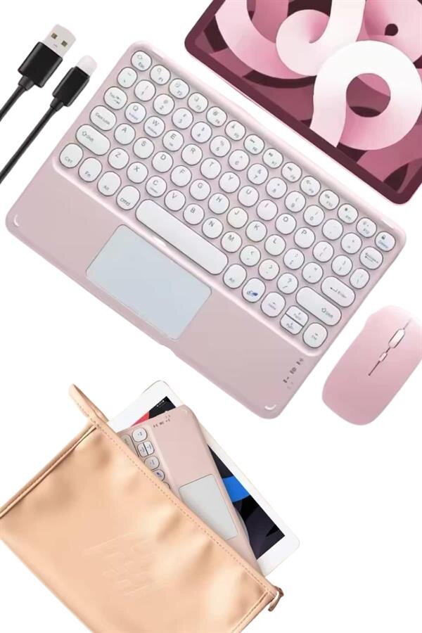 Bluetooth Touchpad Klavye Ultra İnce Taşınabilir Q Klavye 4 Bluetooth Touchpad Klavye Ultra İnce Taşınabilir Q Klavye - Görsel 4