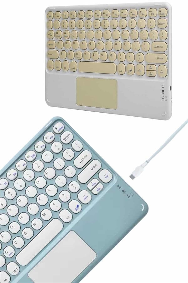 Bluetooth Touchpad Klavye Ultra İnce Taşınabilir Q Klavye 3 Bluetooth Touchpad Klavye Ultra İnce Taşınabilir Q Klavye - Görsel 3