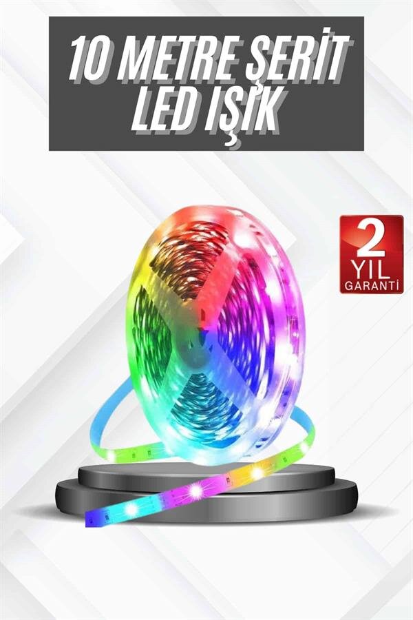 RGB Şerit Led 10 Metre Led Işık Kumanda ile Kontrol RGB 2 RGB Şerit Led 10 Metre Led Işık Kumanda ile Kontrol RGB - Görsel 2