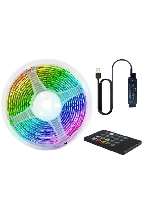 RGB Şerit Led 10 Metre Led Işık Kumanda ile Kontrol RGB 3 RGB Şerit Led 10 Metre Led Işık Kumanda ile Kontrol RGB - Görsel 3