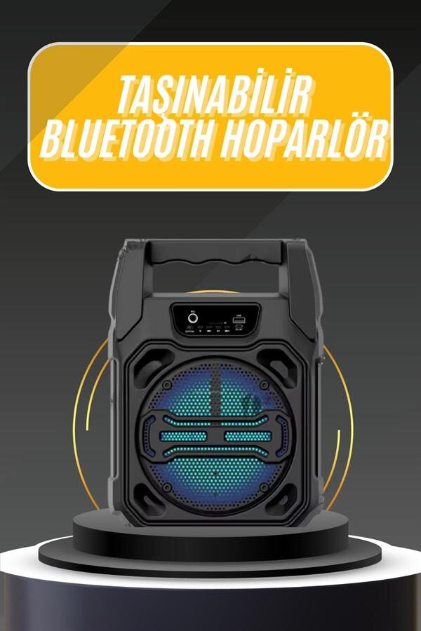 Karaoke Mikrofonlu Fm Radyolu Bluetooth Hoparlör Yüksek Ses Kaliteli 2 Karaoke Mikrofonlu Fm Radyolu Bluetooth Hoparlör Yüksek Ses Kaliteli - Görsel 2