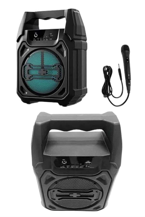 Karaoke Mikrofonlu Fm Radyolu Bluetooth Hoparlör Yüksek Ses Kaliteli 4 Karaoke Mikrofonlu Fm Radyolu Bluetooth Hoparlör Yüksek Ses Kaliteli - Görsel 4