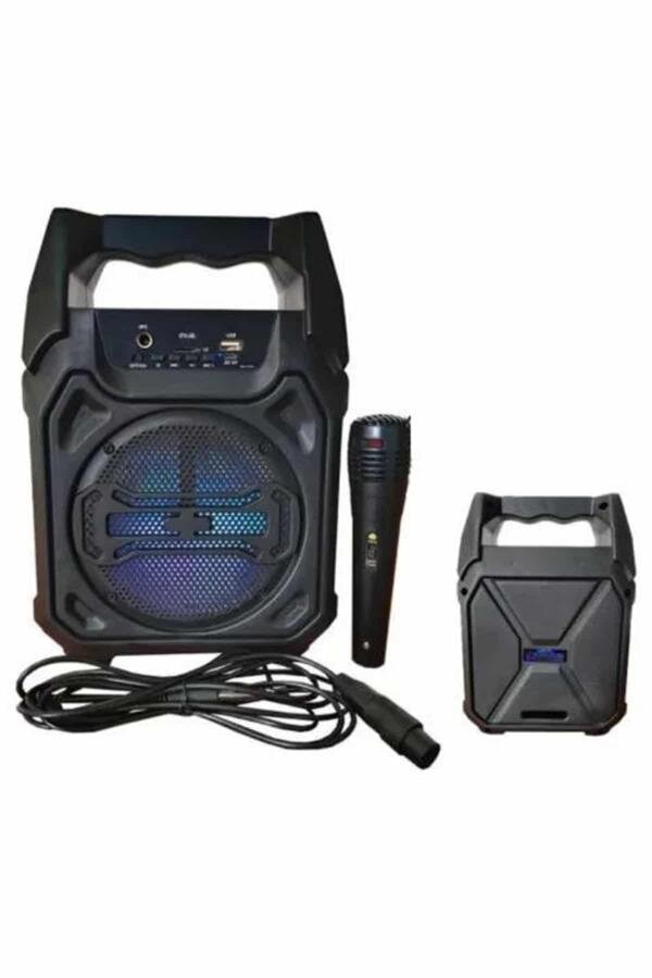 Karaoke Mikrofonlu Fm Radyolu Bluetooth Hoparlör Yüksek Ses Kaliteli 1 Karaoke Mikrofonlu Fm Radyolu Bluetooth Hoparlör Yüksek Ses Kaliteli