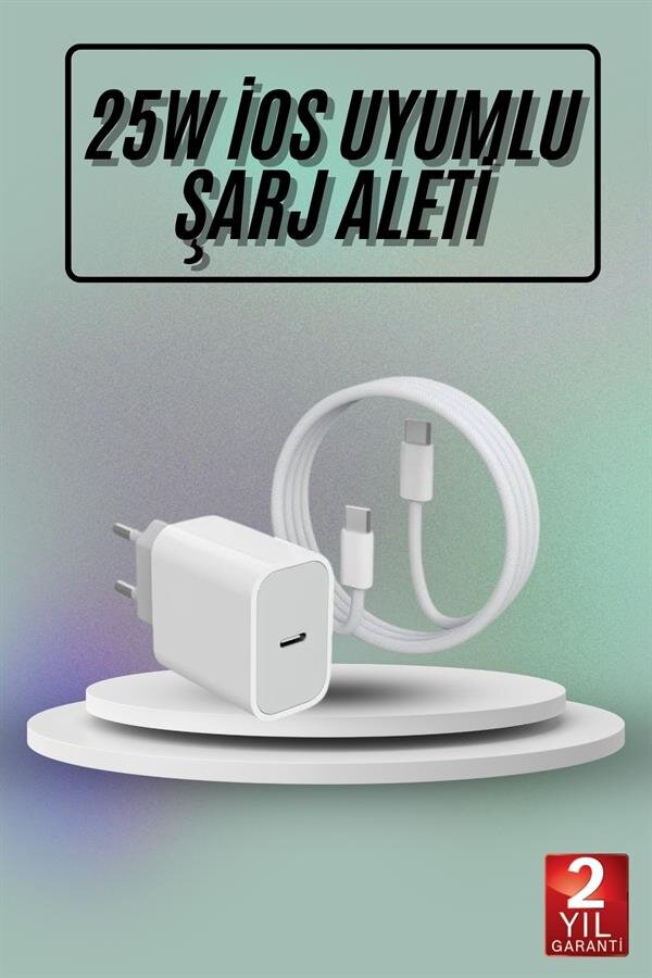 Hızlı Şarj Güç Adaptörü Şarj Aleti İOS Uyumlu 15/Pro/Pro Max 2 Hızlı Şarj Güç Adaptörü Şarj Aleti İOS Uyumlu 15/Pro/Pro Max - Görsel 2