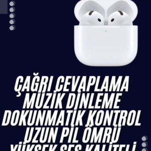 Haydiburaya 13 Bluetooth Kulaklık Beyaz Çağrı Cevaplama Dokunmatik Kontrol Kablosuz