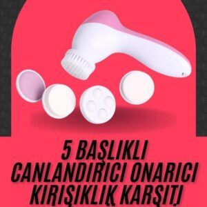 Haydiburaya 95 Cilt Temizleme ve Masaj Aleti 5 Başlıklı Akne ve Sivilce Önleyici
