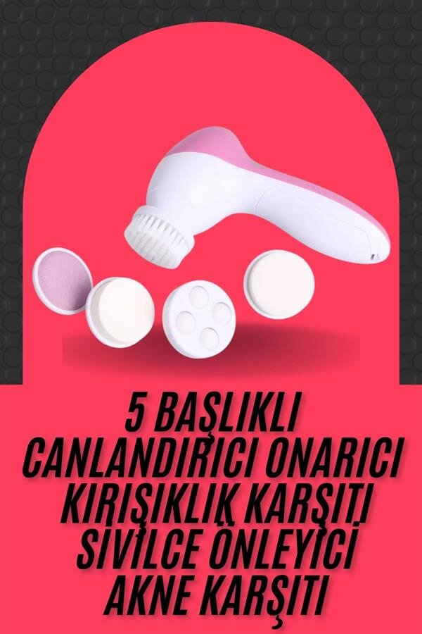 Cilt Temizleme ve Masaj Aleti 5 Başlıklı Akne ve Sivilce Önleyici 1 Cilt Temizleme ve Masaj Aleti 5 Başlıklı Akne ve Sivilce Önleyici
