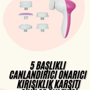 Haydiburaya 97 5 Başlıklı Titreşimli Cilt Temizleme Seti Canlandırıcı ve Onarıcı