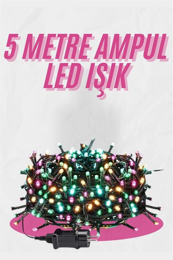 5 Metre Ampul LED Işık Renkli RGB Çok Renkli Led Aydınlatma 2 5 Metre Ampul LED Işık Renkli RGB Çok Renkli Led Aydınlatma - Görsel 2