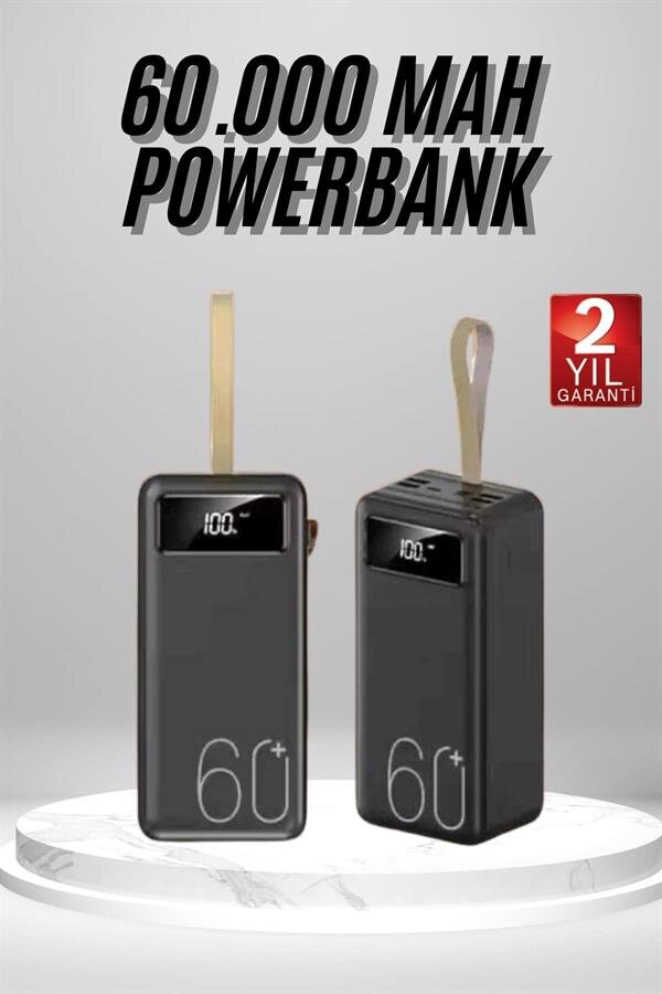 Powerbank 60.000 Mah Taşınabilir Şarj Hızlı El Fenerli Dijital Göstergeli 2 Powerbank 60.000 Mah Taşınabilir Şarj Hızlı El Fenerli Dijital Göstergeli - Görsel 2