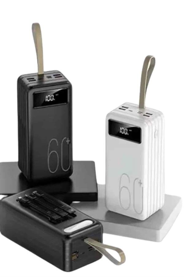 Hızlı Şarj 4 Çıkışlı Powerbank 60.000 Mah Taşınabilir Dijital Göstergeli 3 Hızlı Şarj 4 Çıkışlı Powerbank 60.000 Mah Taşınabilir Dijital Göstergeli - Görsel 3