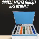 7 Kordonlu Unisex Akıllı Saat Çoklu Kordon Seçeneği Amoled Ekran