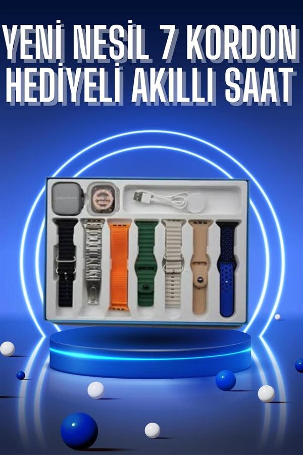 Akıllı Saat 7 Kordon Hediyeli Takvim Alarm Nabız Ölçer Bildirim Görme Sesli Görüşme 2 Akıllı Saat 7 Kordon Hediyeli Takvim Alarm Nabız Ölçer Bildirim Görme Sesli Görüşme - Görsel 2