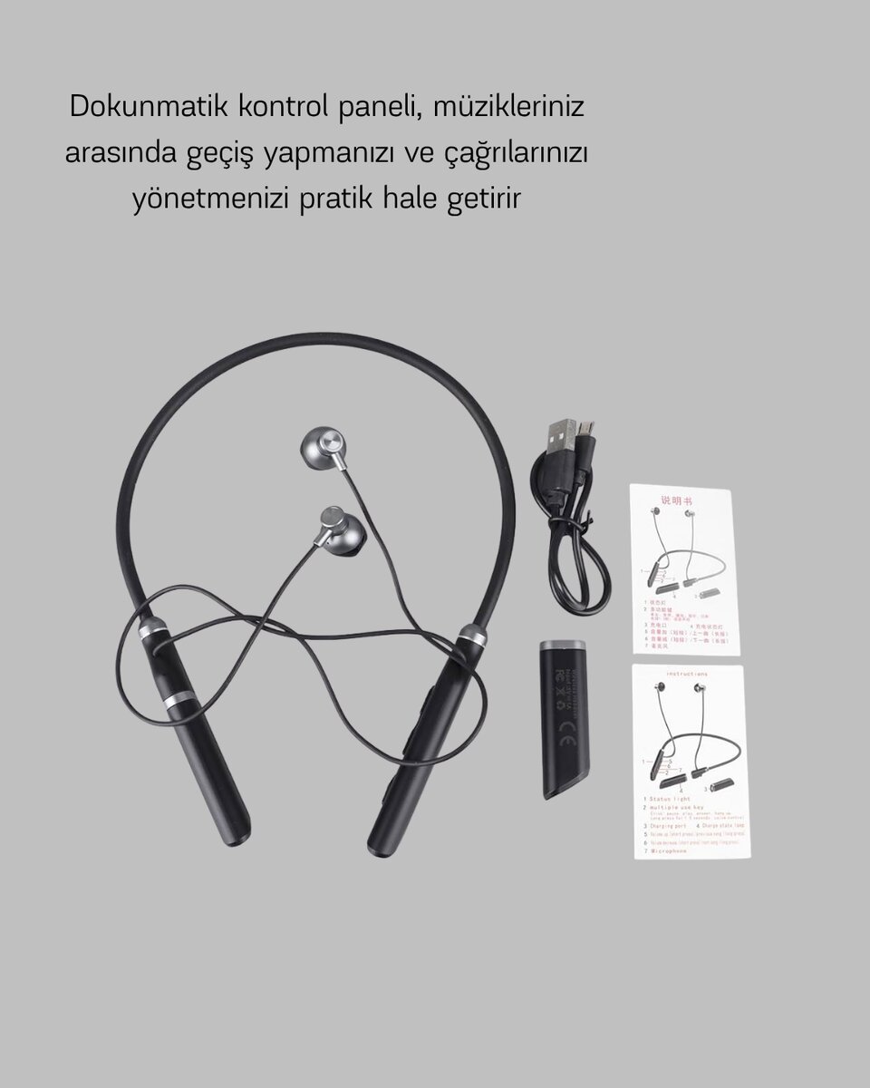 Aktif Gürültü Önlemeli Bluetooth Kulaklık – Dokunmatik Kontrol Dahili Mikrofon Yüksek Ses Kalitesi 3 Aktif Gürültü Önlemeli Bluetooth Kulaklık – Dokunmatik Kontrol Dahili Mikrofon Yüksek Ses Kalitesi - Görsel 3