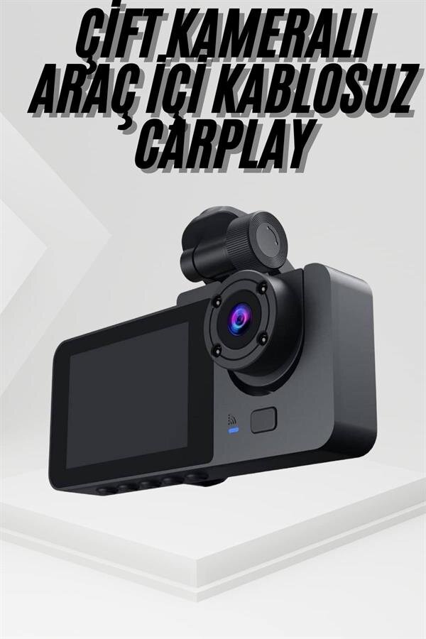 3 Kameralı 2 İnç 1080P Araç İçi Kamera Sürüş Kamerası CarPlay 2 3 Kameralı 2 İnç 1080P Araç İçi Kamera Sürüş Kamerası CarPlay - Görsel 2