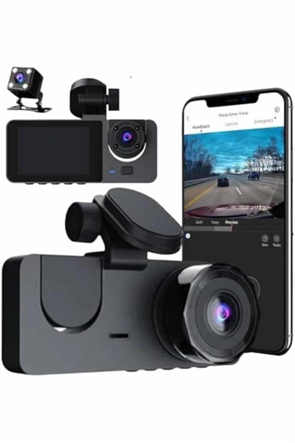 3 Kameralı 2 İnç 1080P Araç İçi Kamera Sürüş Kamerası CarPlay 3 3 Kameralı 2 İnç 1080P Araç İçi Kamera Sürüş Kamerası CarPlay - Görsel 3