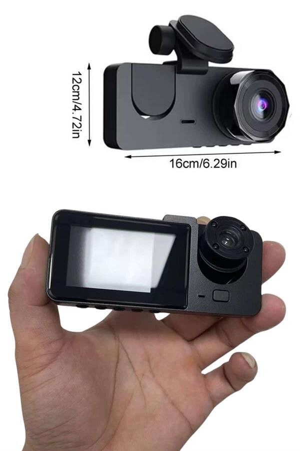 Araç İçi Dikiz Kamerası Sürüş Kaydedici 3 Lensli DVR Kamera 4 Araç İçi Dikiz Kamerası Sürüş Kaydedici 3 Lensli DVR Kamera - Görsel 4
