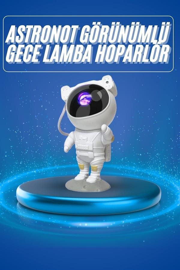 Projeksiyon Astronot Lamba Speaker Sevimli Astronot Bluetooth Hoparlör 2 Projeksiyon Astronot Lamba Speaker Sevimli Astronot Bluetooth Hoparlör - Görsel 2