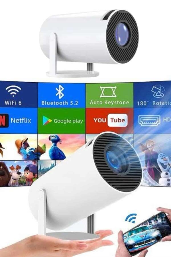 Sinema Projektörü Android HDMI USB WİFİ Ses Çıkışlı Ayaklı Projeksiyon Taşınabilir 1 Sinema Projektörü Android HDMI USB WİFİ Ses Çıkışlı Ayaklı Projeksiyon Taşınabilir