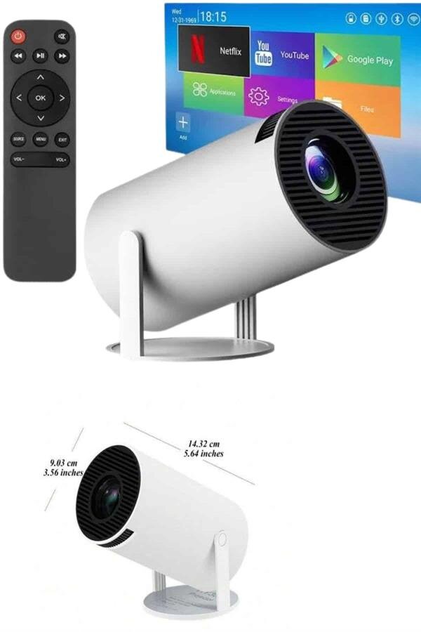 Sinema Projektörü Android HDMI USB WİFİ Ses Çıkışlı Ayaklı Projeksiyon Taşınabilir 3 Sinema Projektörü Android HDMI USB WİFİ Ses Çıkışlı Ayaklı Projeksiyon Taşınabilir - Görsel 3