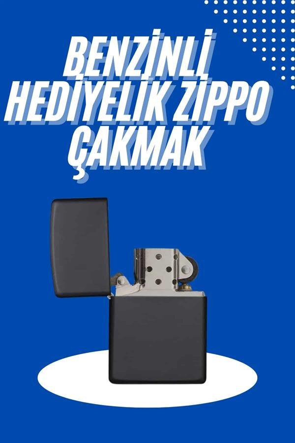 Doldurulabilir Siyah Benzinli Çakmak Metalik 2 Doldurulabilir Siyah Benzinli Çakmak Metalik - Görsel 2