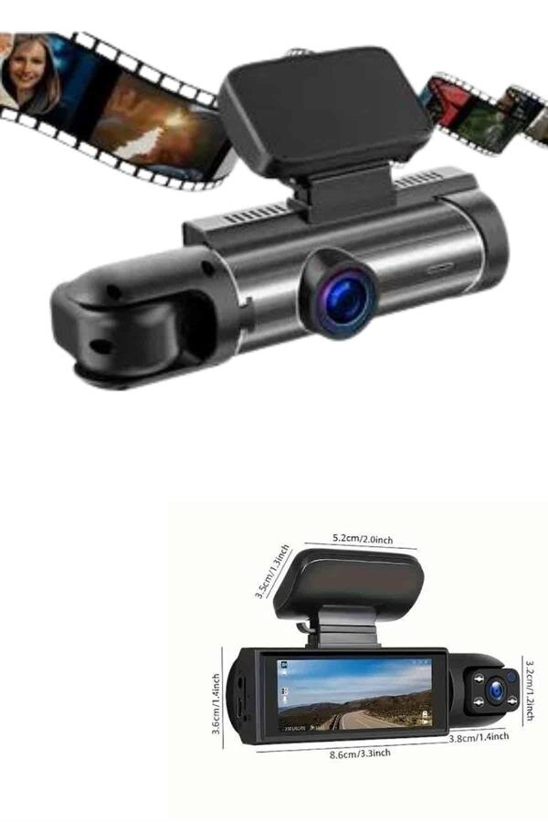 Araç İçi Full Hd Kamera Ön ve Arka Kameralı Ekranlı Araç Kamerası 4 Araç İçi Full Hd Kamera Ön ve Arka Kameralı Ekranlı Araç Kamerası - Görsel 4