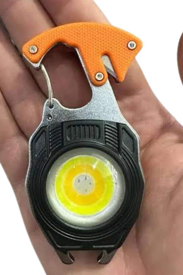 El Feneri LED Anahtarlık Çok Fonksiyonlu Mini Çakmak Özellikli 3 El Feneri LED Anahtarlık Çok Fonksiyonlu Mini Çakmak Özellikli - Görsel 3