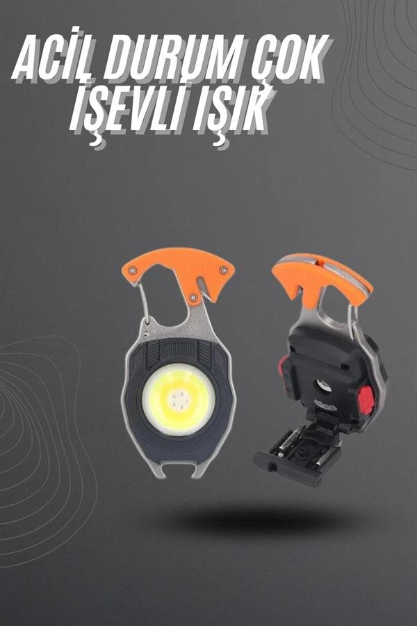 El Feneri LED Anahtarlık Çok Fonksiyonlu Mini Çakmak Özellikli 2 El Feneri LED Anahtarlık Çok Fonksiyonlu Mini Çakmak Özellikli - Görsel 2