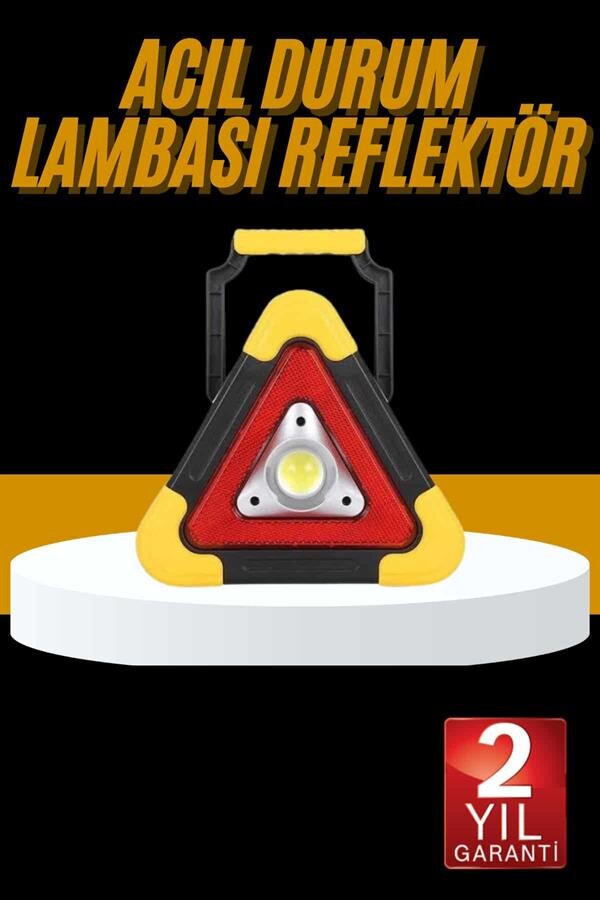 Reflektör Işıklı Ikaz Lambası Şarjlı Çok Fonksiyonlu Işıklı Üçgen Reflektör 2 Reflektör Işıklı Ikaz Lambası Şarjlı Çok Fonksiyonlu Işıklı Üçgen Reflektör - Görsel 2
