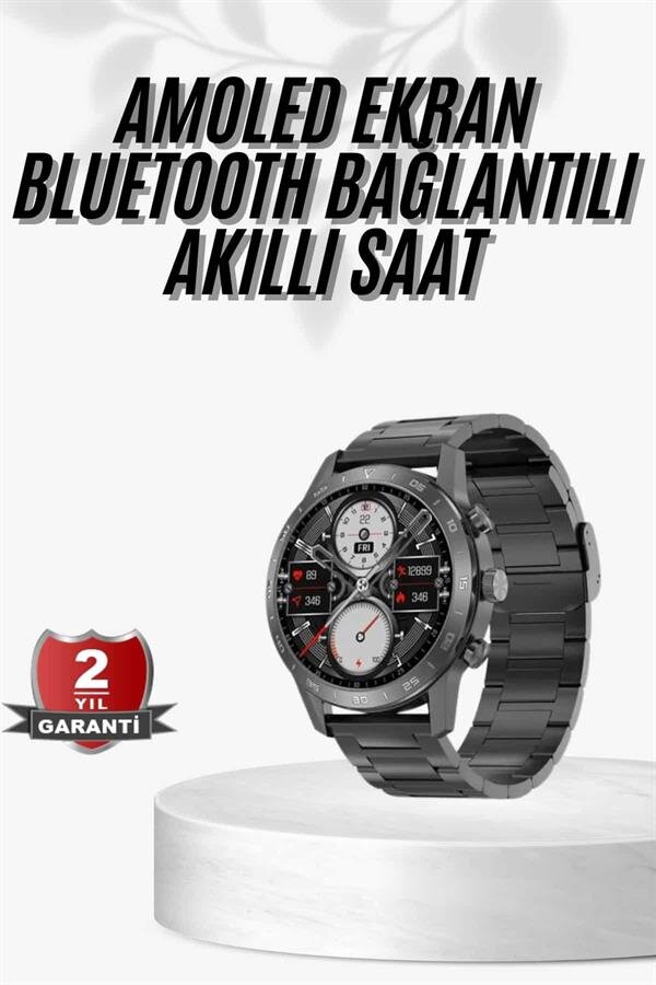 Erkeklere Özel Akıllı Saat Çelik Kordon Bluetooth Bağlantılı İOS ve Android Uyumlu 2 Erkeklere Özel Akıllı Saat Çelik Kordon Bluetooth Bağlantılı İOS ve Android Uyumlu - Görsel 2