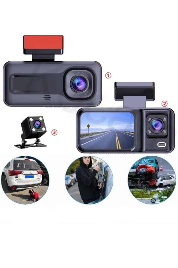 2 İnç Araç İçi Kameralı Ekran 1080P Full HD Kaliteli Hafıza Kart Destekli 3 2 İnç Araç İçi Kameralı Ekran 1080P Full HD Kaliteli Hafıza Kart Destekli - Görsel 3