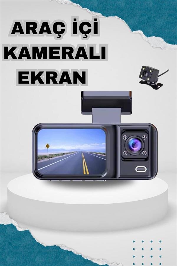 Ön ve Arka Kameralı 2 İnç 1080P Full HD DVR Araç İçi Ekran 2 Ön ve Arka Kameralı 2 İnç 1080P Full HD DVR Araç İçi Ekran - Görsel 2
