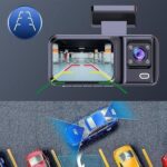 Ön ve Arka Kameralı 2 İnç 1080P Full HD DVR Araç İçi Ekran