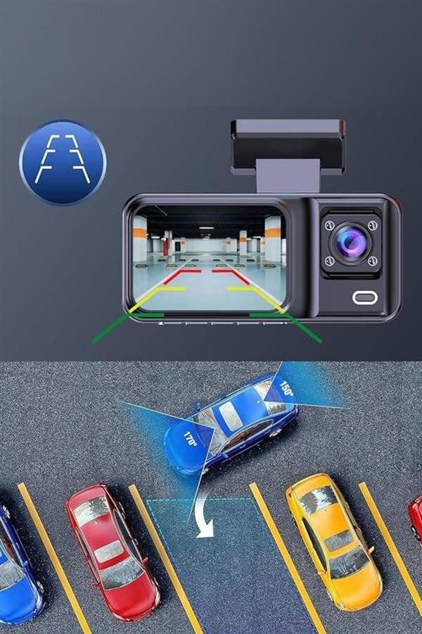 Ön ve Arka Kameralı 2 İnç 1080P Full HD DVR Araç İçi Ekran 1 Ön ve Arka Kameralı 2 İnç 1080P Full HD DVR Araç İçi Ekran