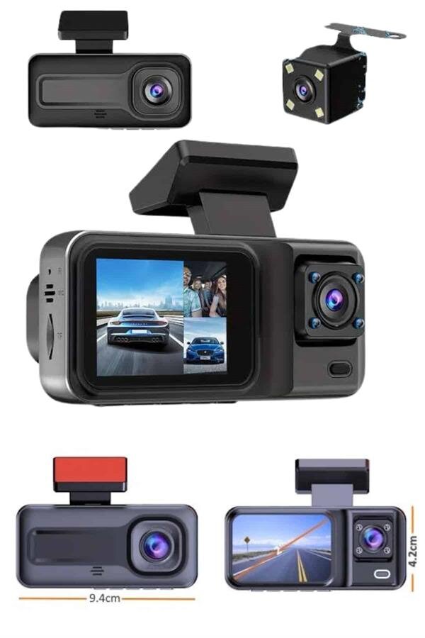 DVR Araç İçi Kamera Ön ve İç Kamera 2 İnç Ekranlı Çift Kamera 4 DVR Araç İçi Kamera Ön ve İç Kamera 2 İnç Ekranlı Çift Kamera - Görsel 4