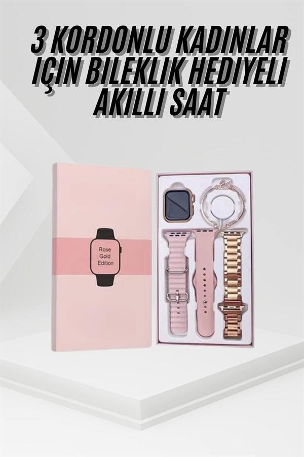 Yeni Nesil Kadın Akıllı Saat Rose Gold Android ve İos Uyumlu 2 Yeni Nesil Kadın Akıllı Saat Rose Gold Android ve İos Uyumlu - Görsel 2