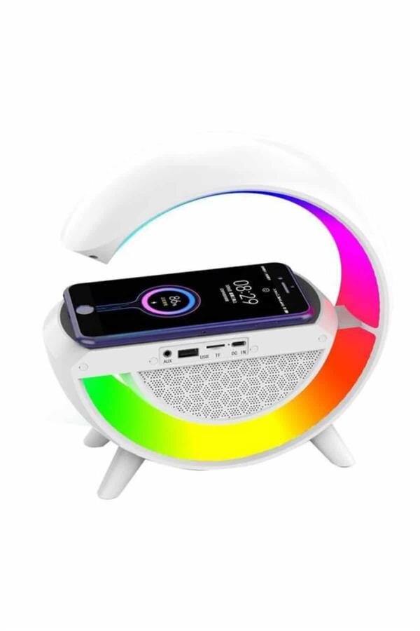 Bluetooth Hoparlör G Şekli Atmosfer Akıllı Rgb Lamba Wireless Kablosuz Şarj 1 Bluetooth Hoparlör G Şekli Atmosfer Akıllı Rgb Lamba Wireless Kablosuz Şarj