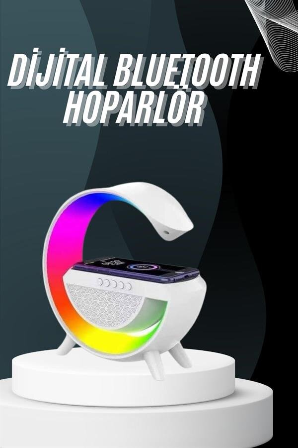 Bluetooth Hoparlör G Şekli Atmosfer Akıllı Rgb Lamba Wireless Kablosuz Şarj 2 Bluetooth Hoparlör G Şekli Atmosfer Akıllı Rgb Lamba Wireless Kablosuz Şarj - Görsel 2